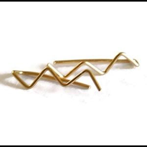 Chevron Ear Pins / Crawlers / Climbers in Gold